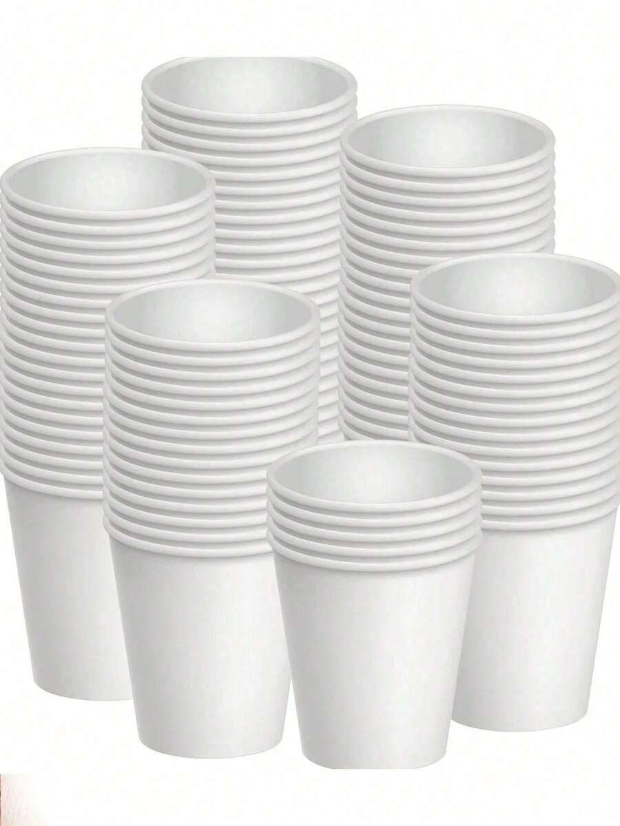 białe papierowe kubki 10-pack 