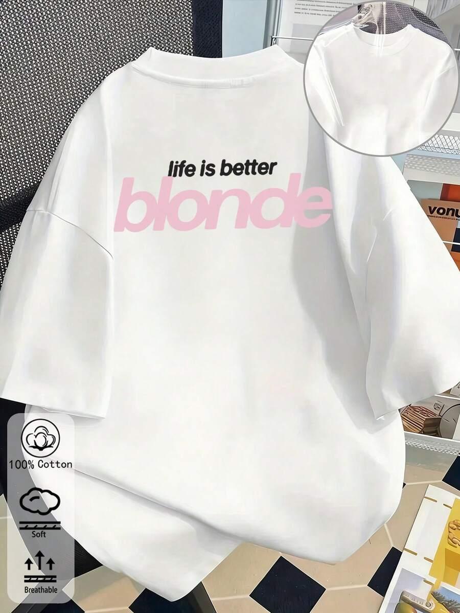 biały t-shirt nadruk
