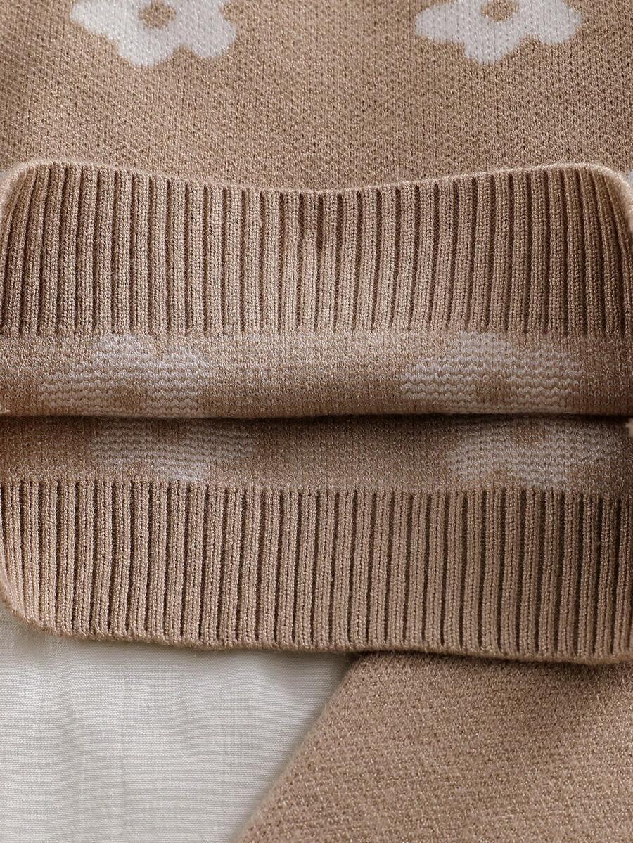 beżowy sweter spodnie komplet 