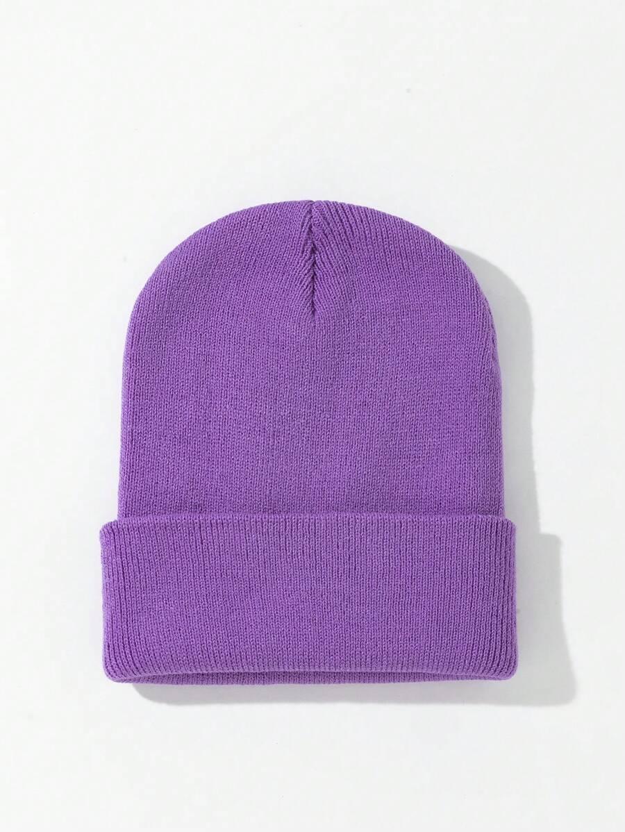 fioletowa czapka beanie