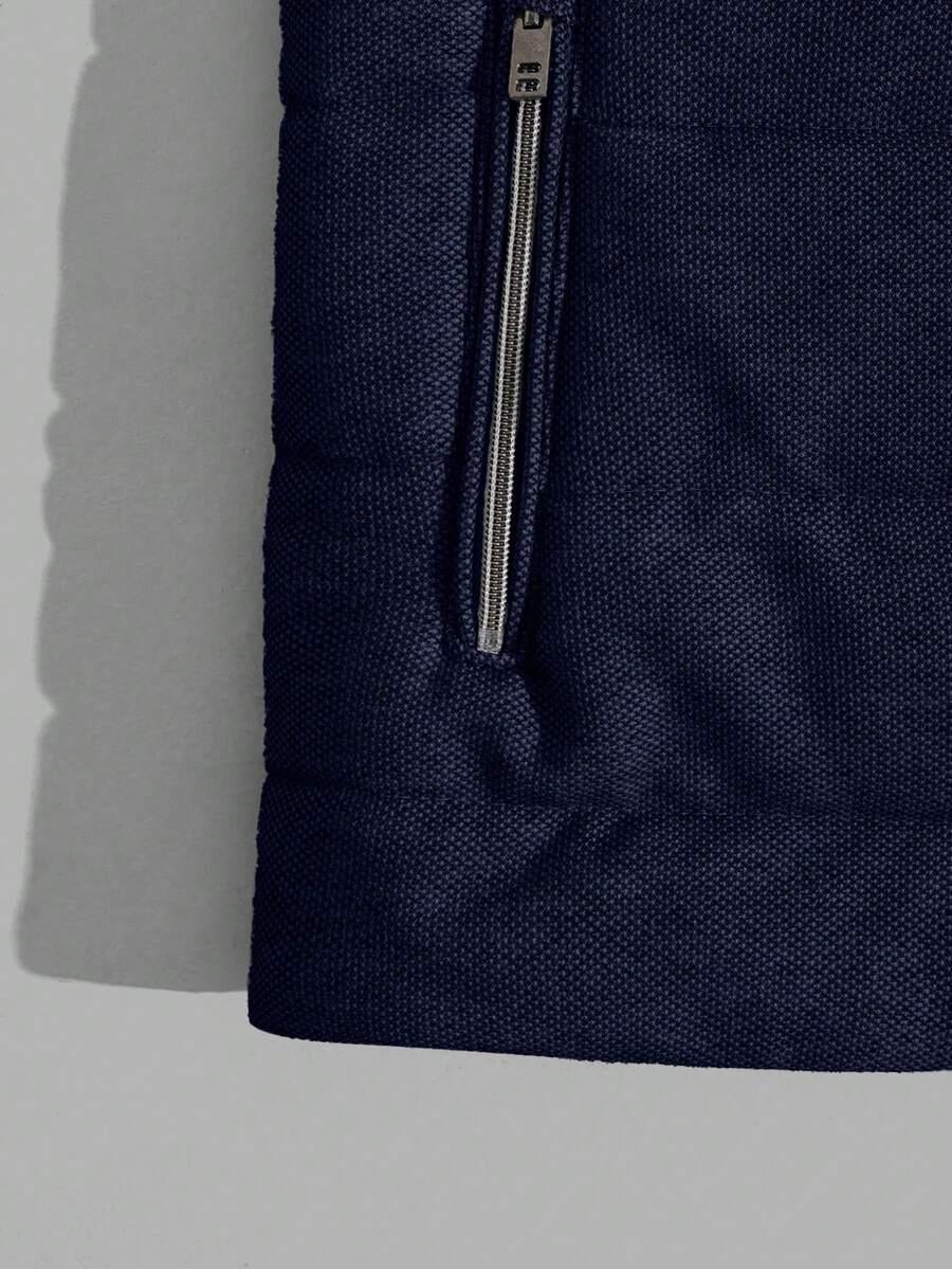 granatowa kamizelka zip