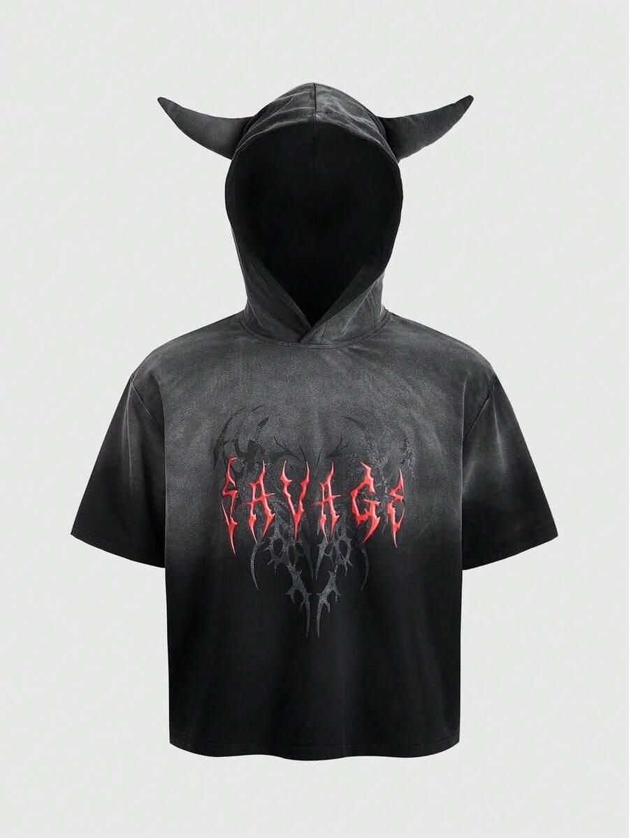 t-shirt z kapturem