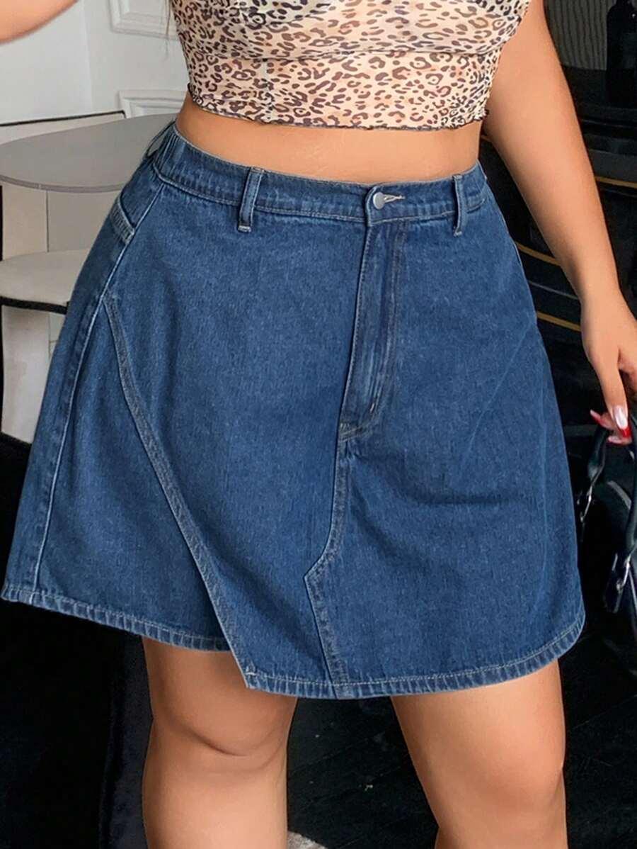 NIEBIESKIE SPÓDNICO-SPODENKI JEANS