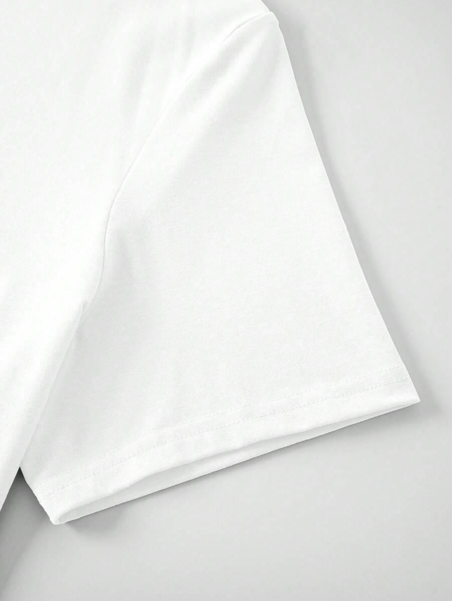 BIAŁY T-SHIRT PRINT