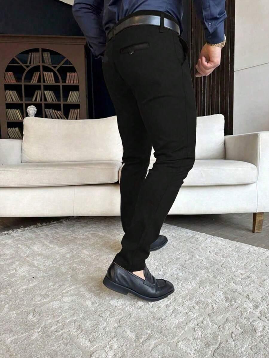 CZARNE ELEGANCKIE SPODNIE