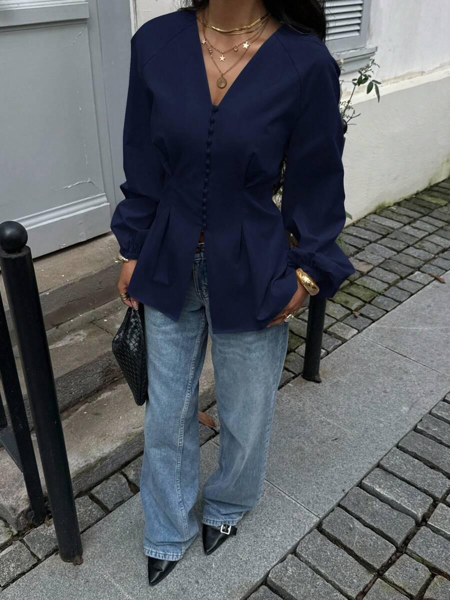 NIEBIESKA BLUZKA CASUAL
