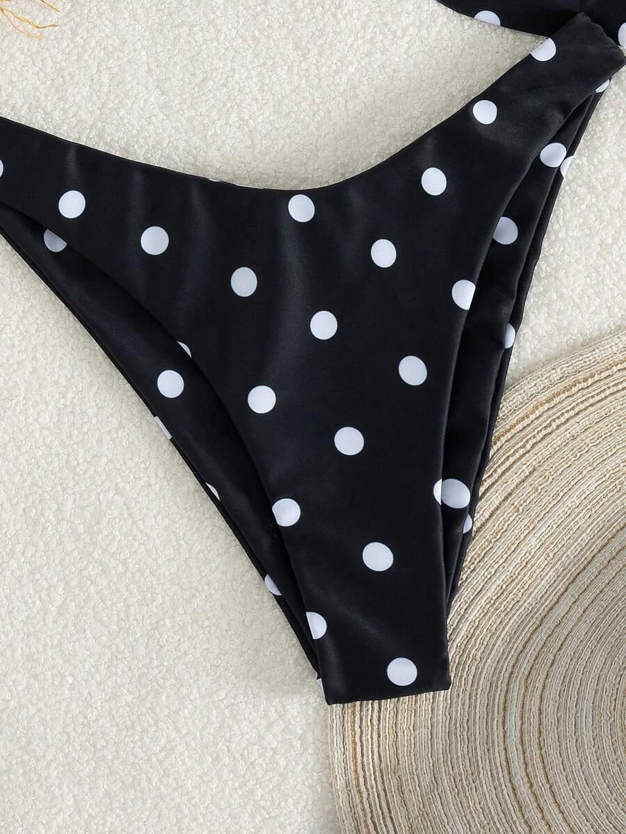 DWUCZĘŚCIOWY KOMPLET BIKINI W GROSZKI
