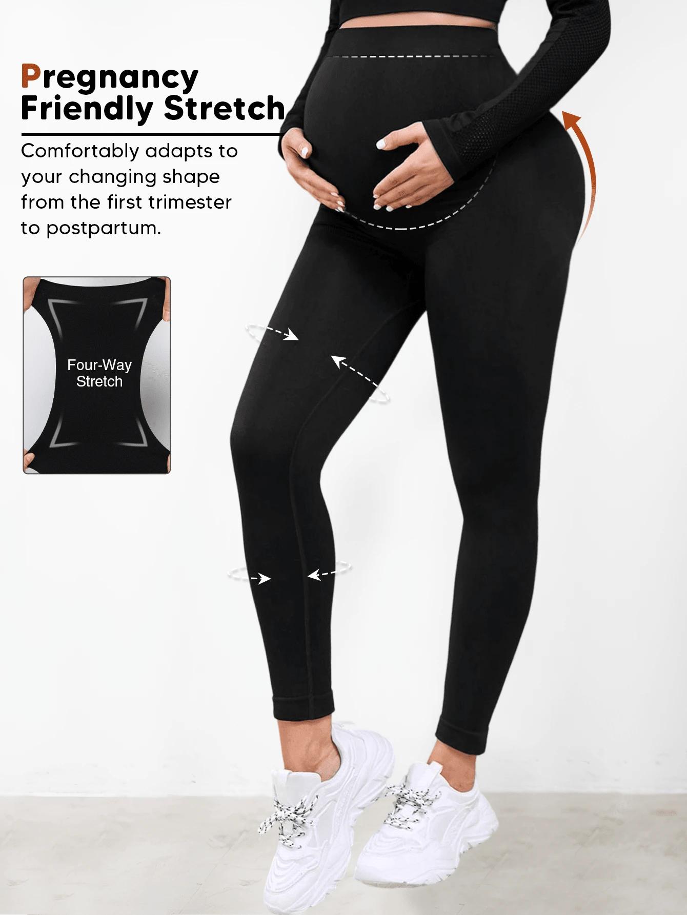 CZARNE CIĄŻOWE LEGGINSY