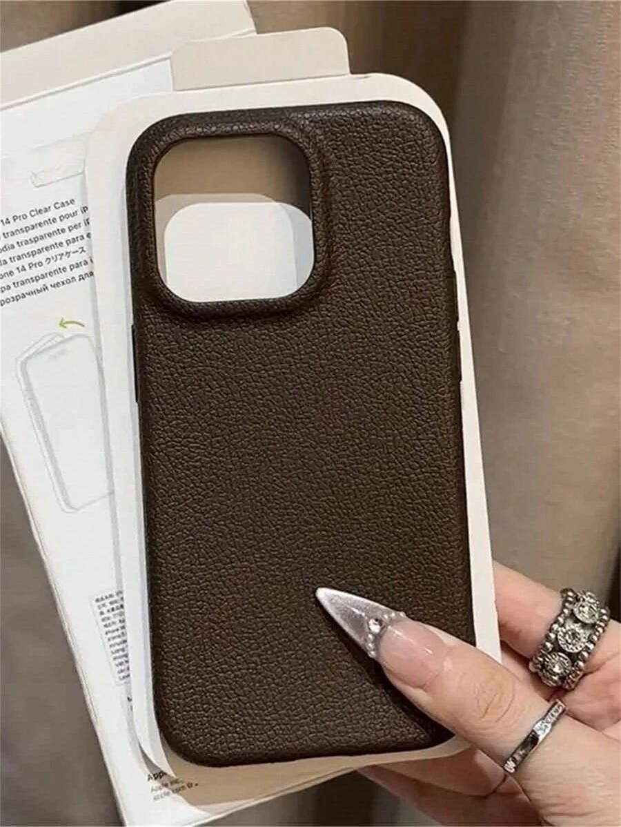 BRĄZOWE ETUI NA TELEFON IPHONE 14 PRO 