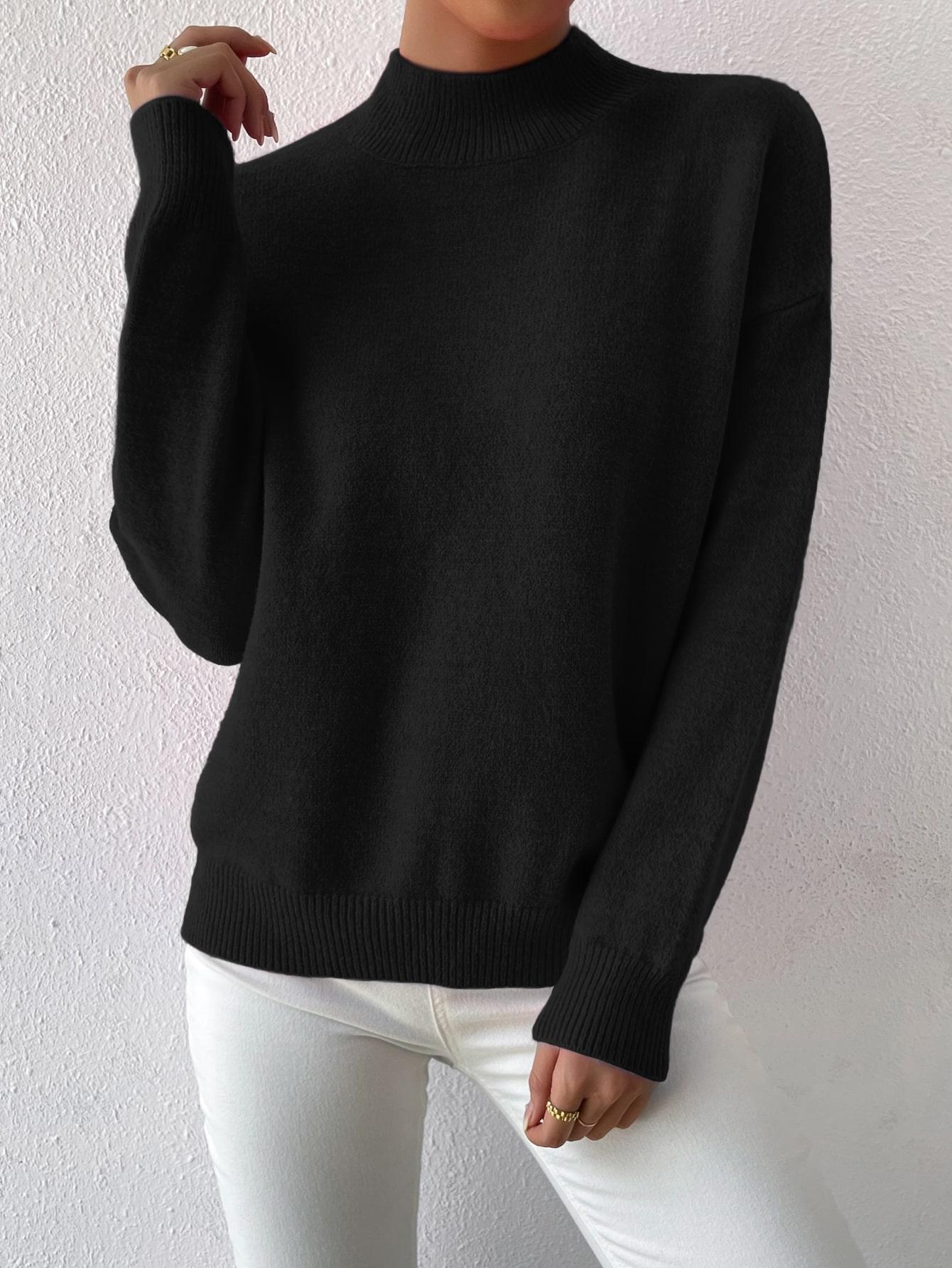 CZARNY SWETER PÓŁGOLF