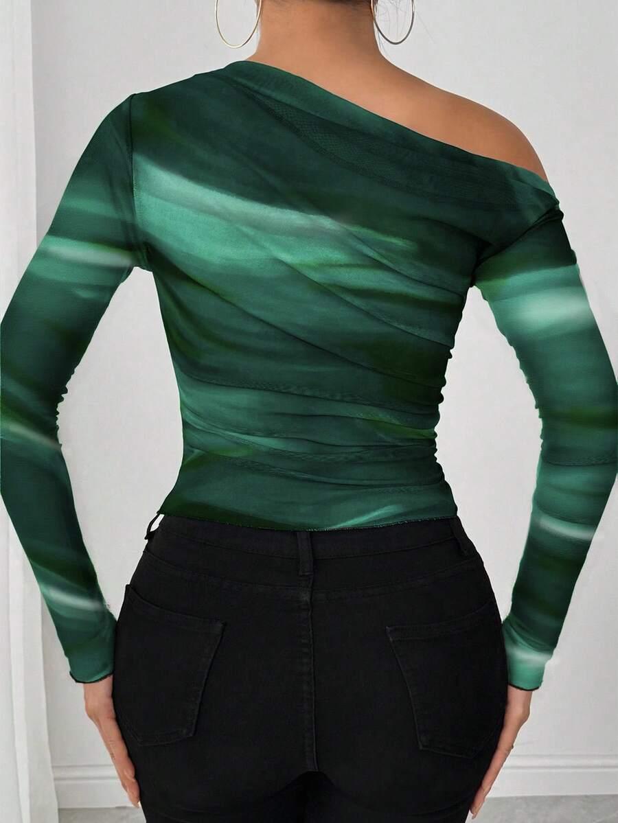 bluzka tie dye wzór asymetria