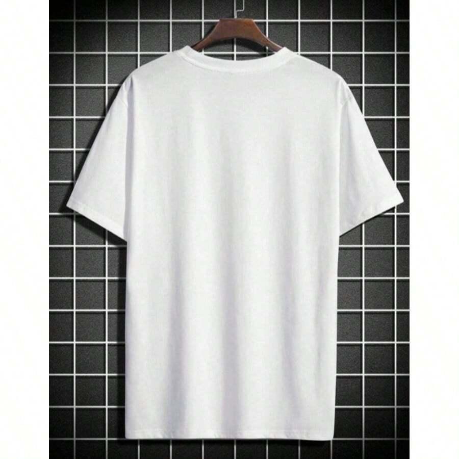 biały t-shirt napis