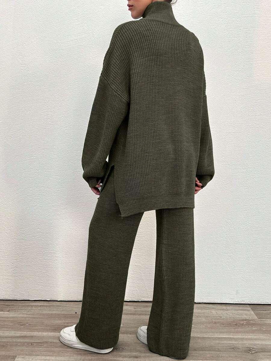 komplet sweter spodnie