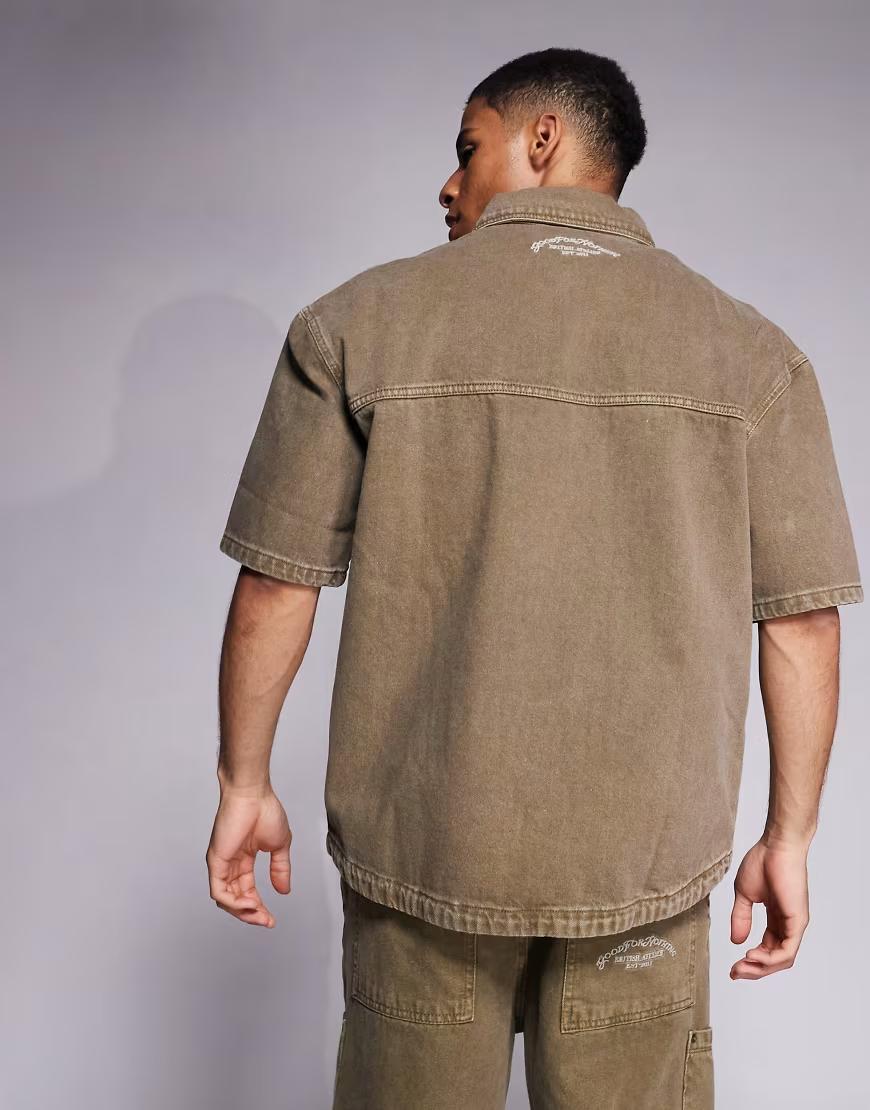 KOSZULA Z KRÓTKIM RĘKAWEM JEANS