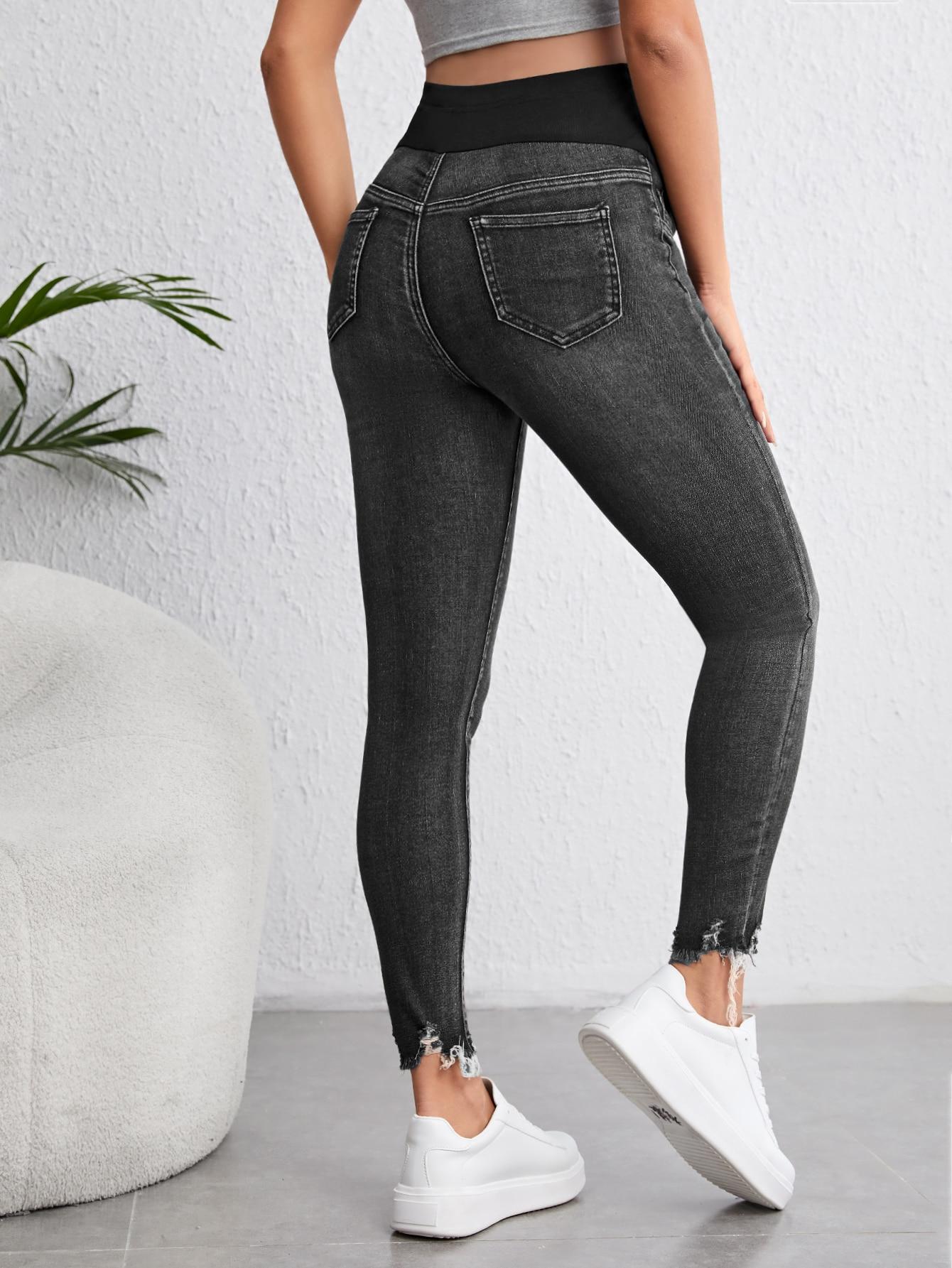 CZARNE SPODNIE JEANS 