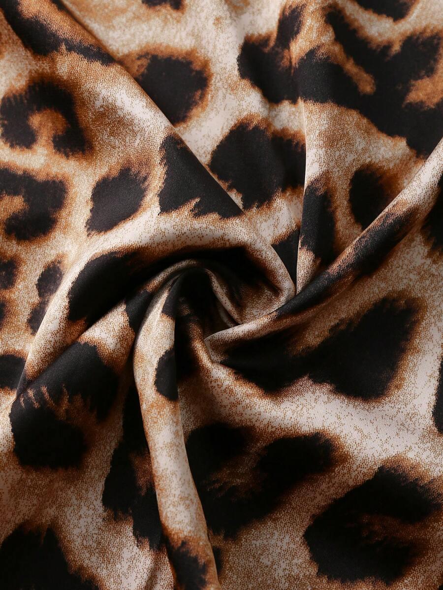 SATYNOWA MIDI SPÓDNICA ANIMAL PRINT 