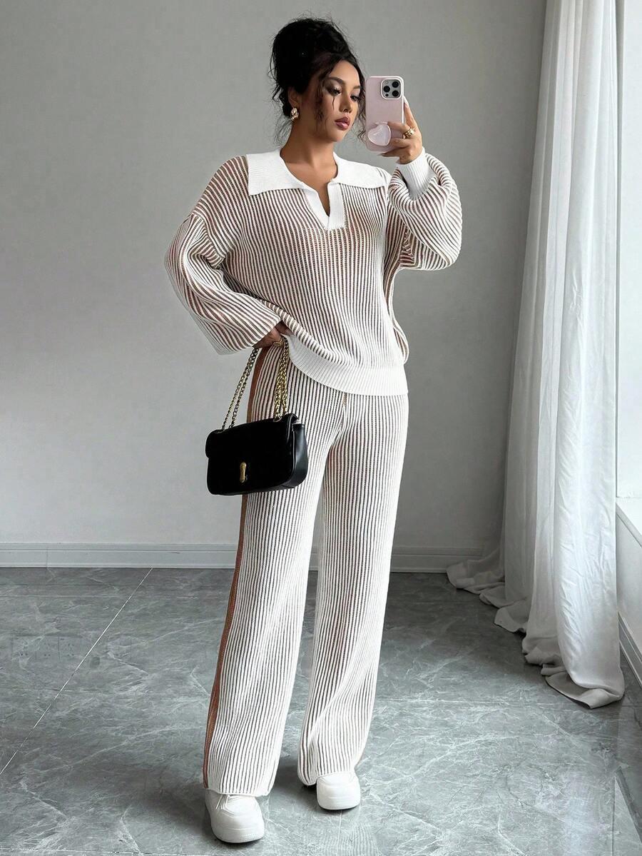 sweter spodnie komplet 