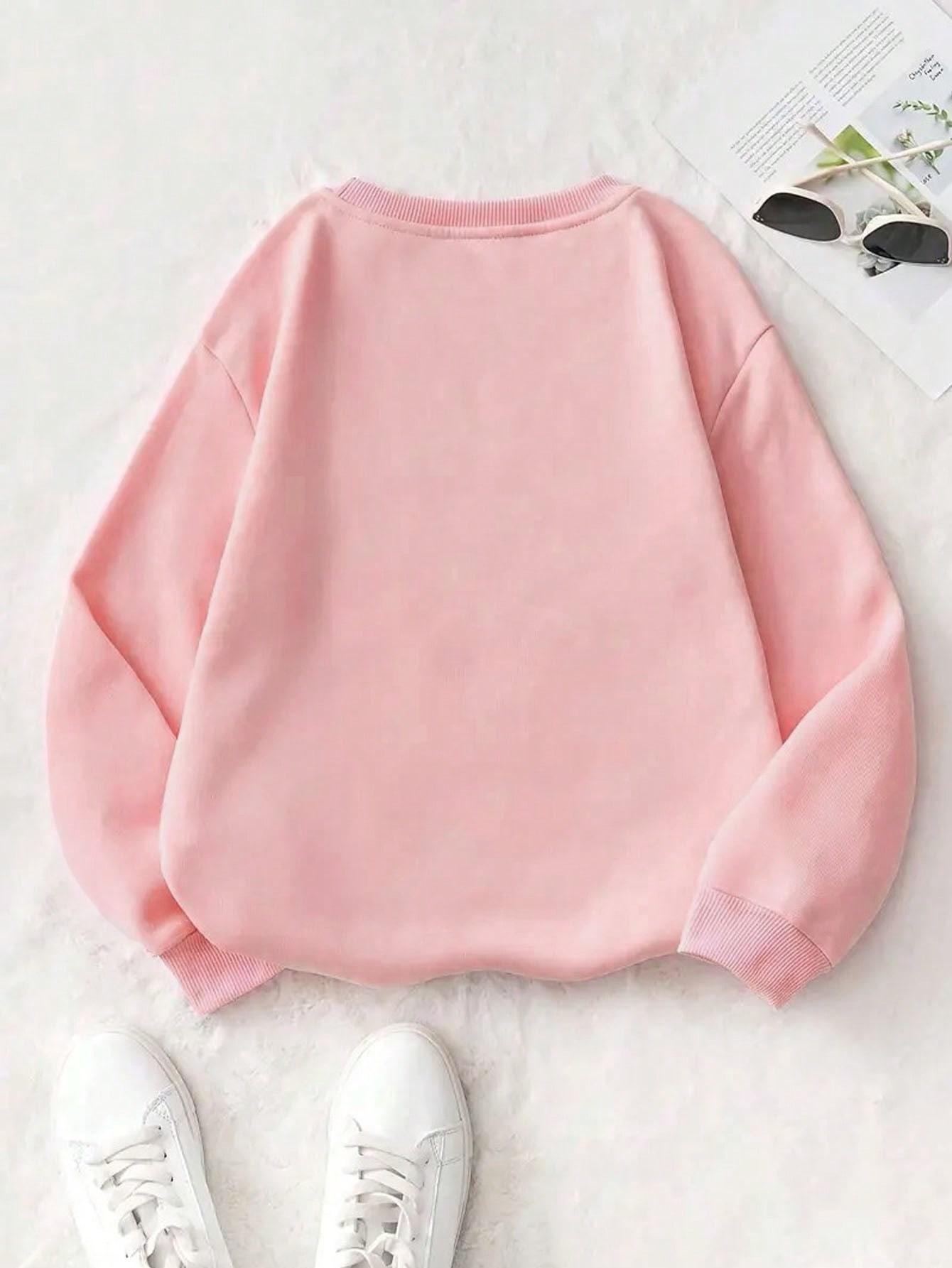 RÓŻOWA BLUZA PRINT 