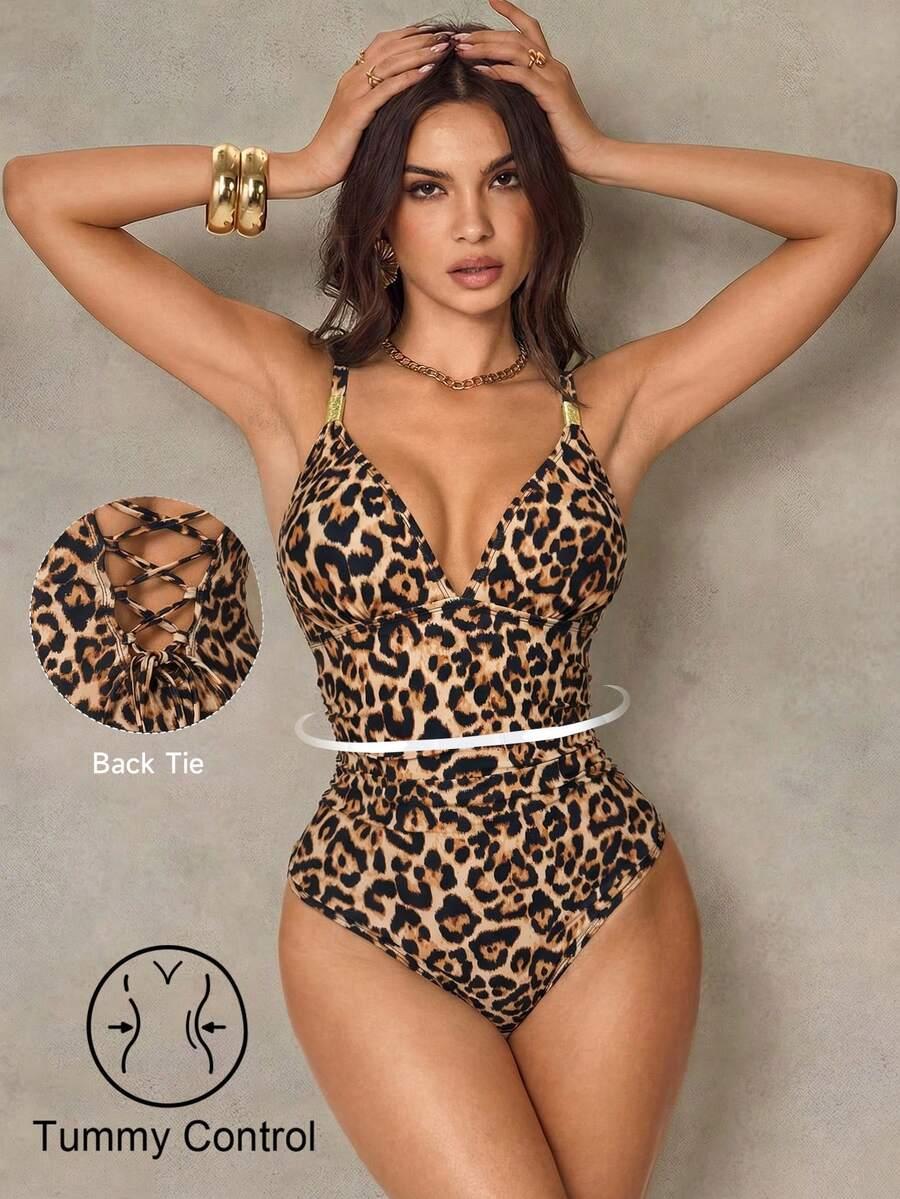 kostium kąpielowy jednoczęściowy animal print