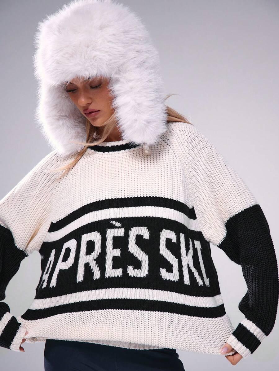 dzianinowy sweter paski