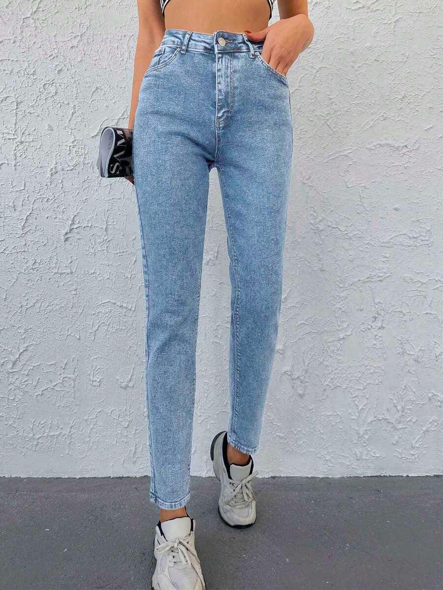 NIEBIESKIE SKINNY JEANS