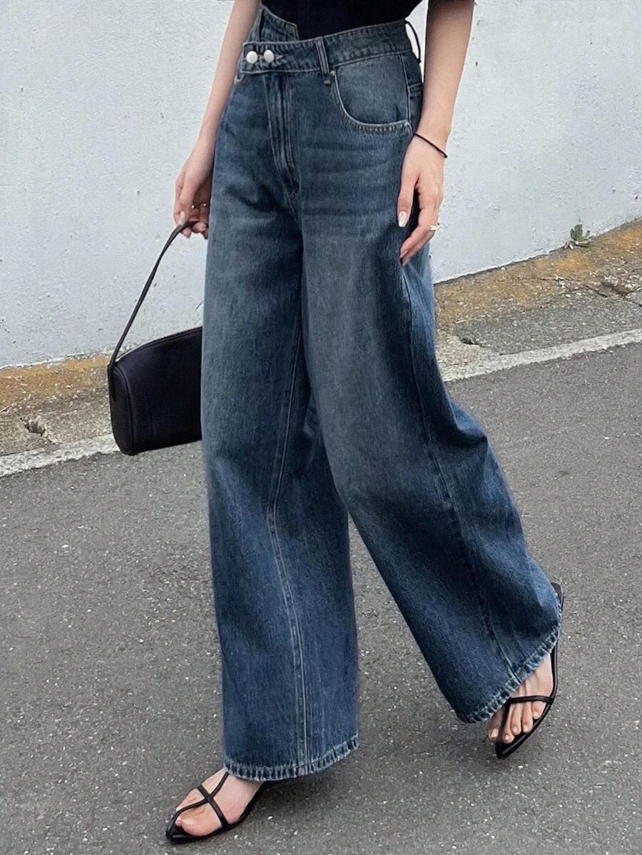 spodnie jeans wysoki stan