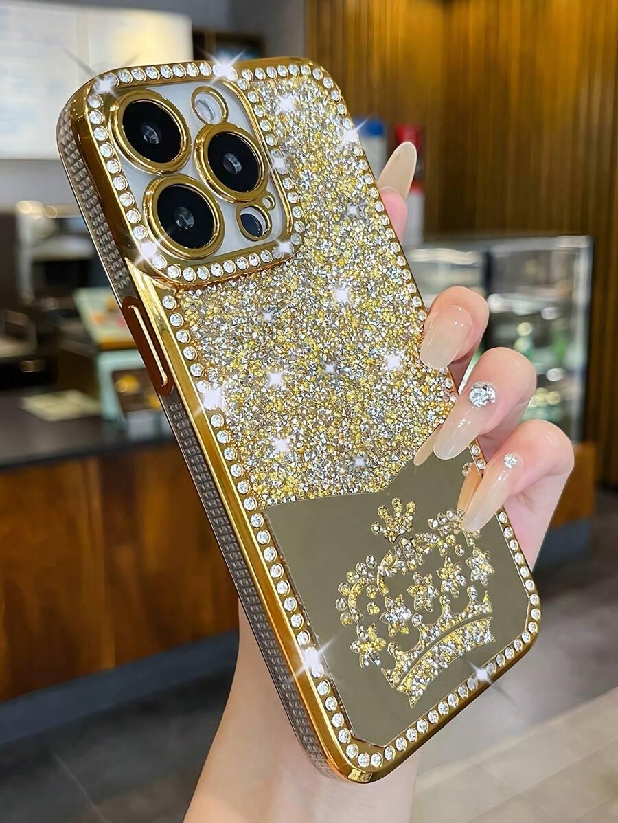 złote etui na telefon