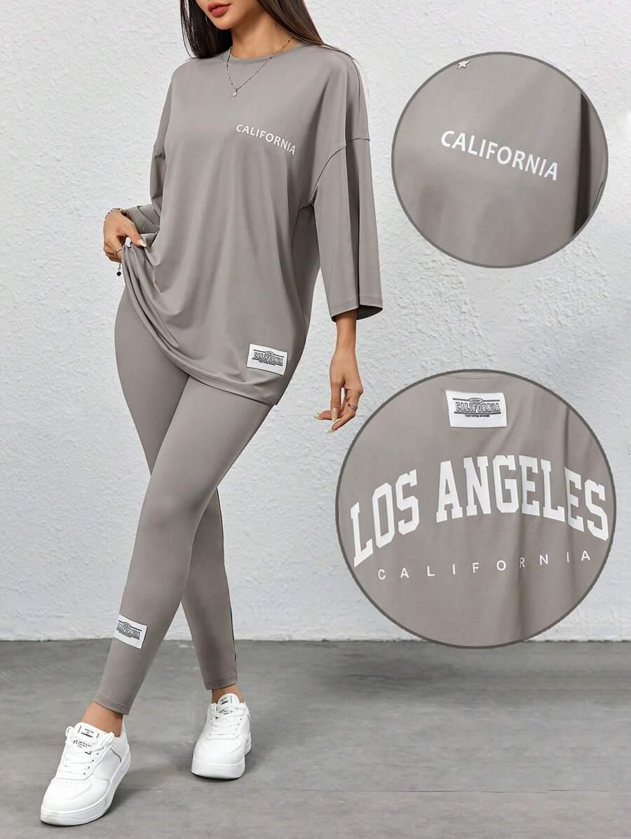 t-shirt legginsy komplet