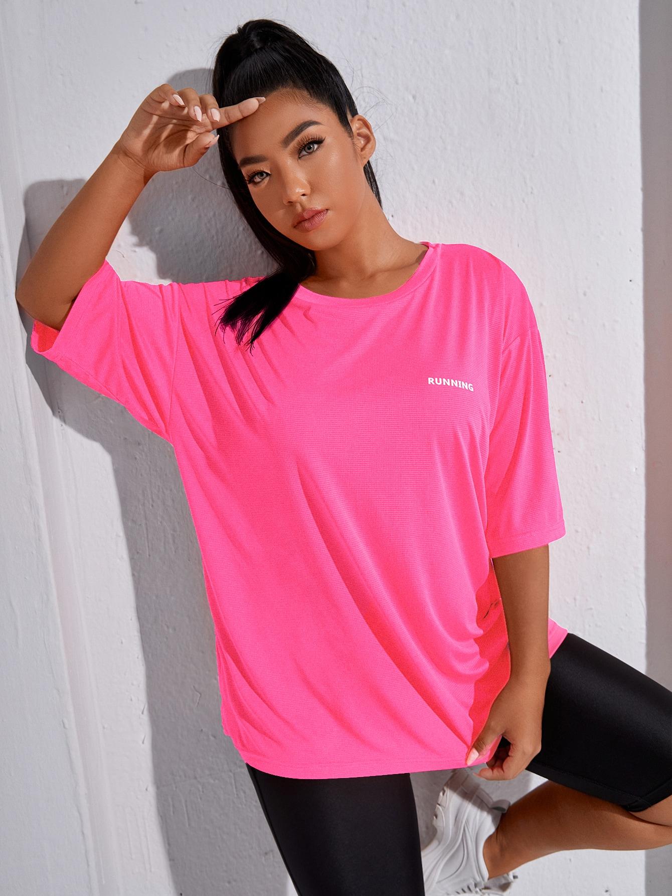 różowy t-shirt print