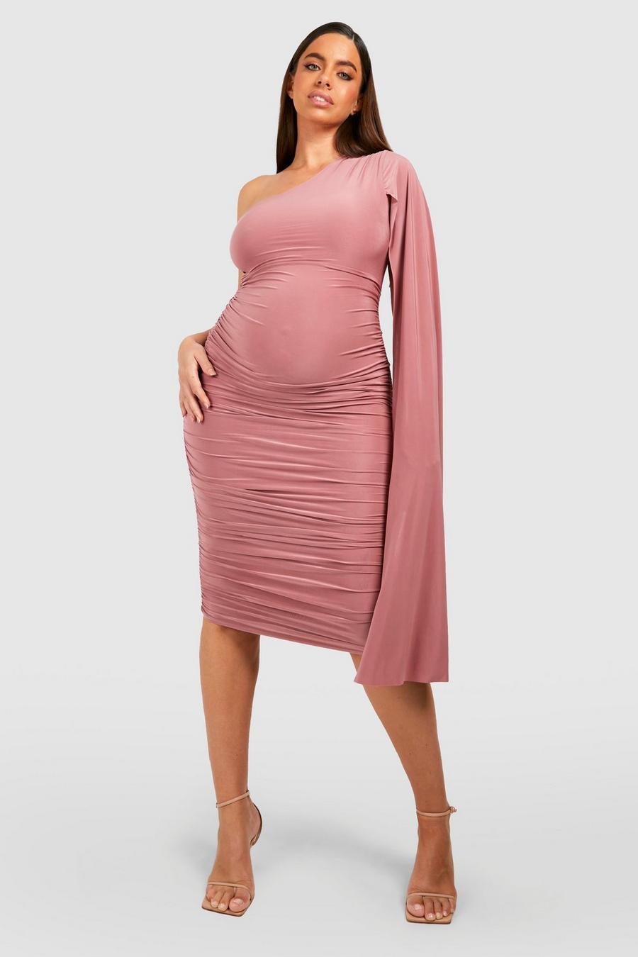 sukienka ciążowa marszczenia asymetria midi