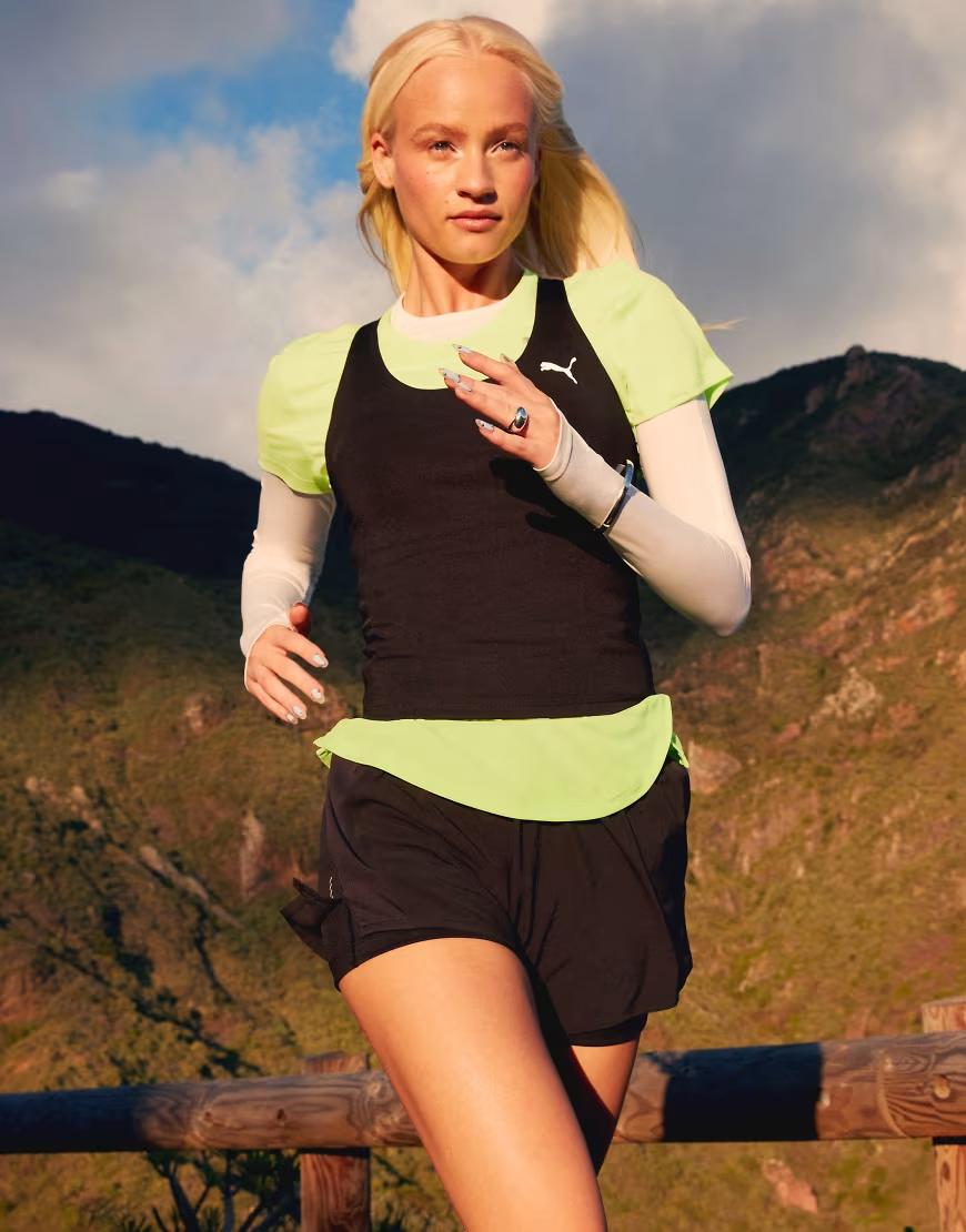 CZARNY SPORTOWY TOP LOGO
