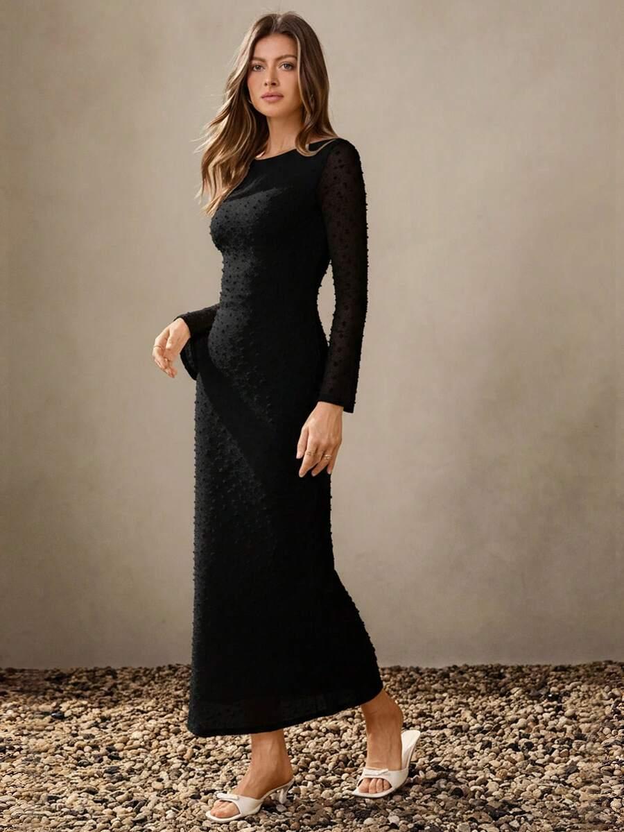 czarna maxi sukienka