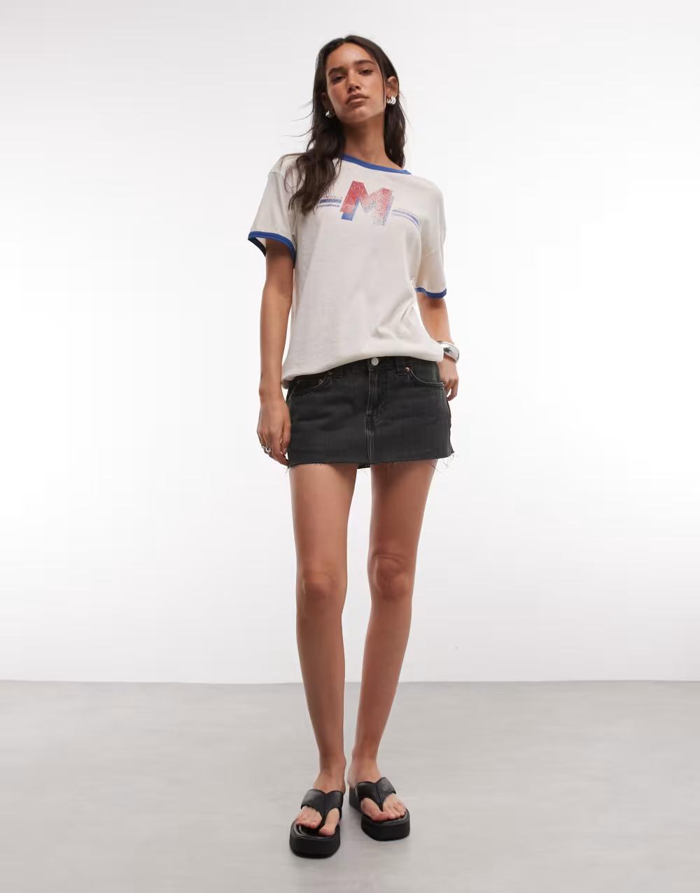 Lużny T-shirt print