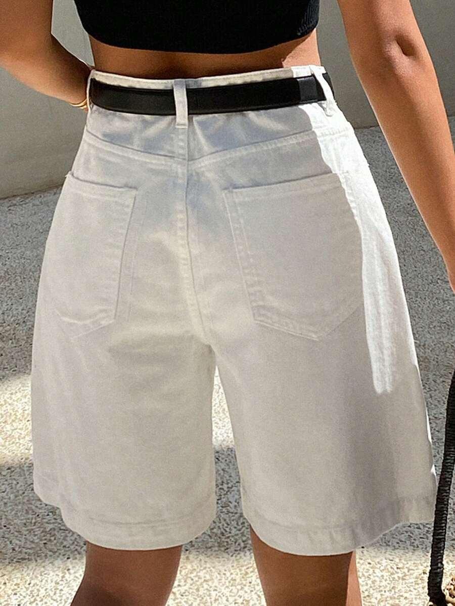 BIAŁE SPODENKI JEANS