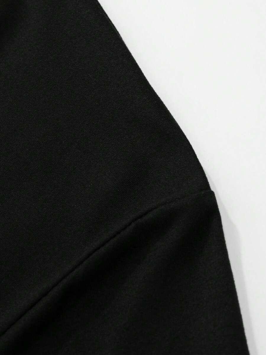 czarny t-shirt krótki rękaw