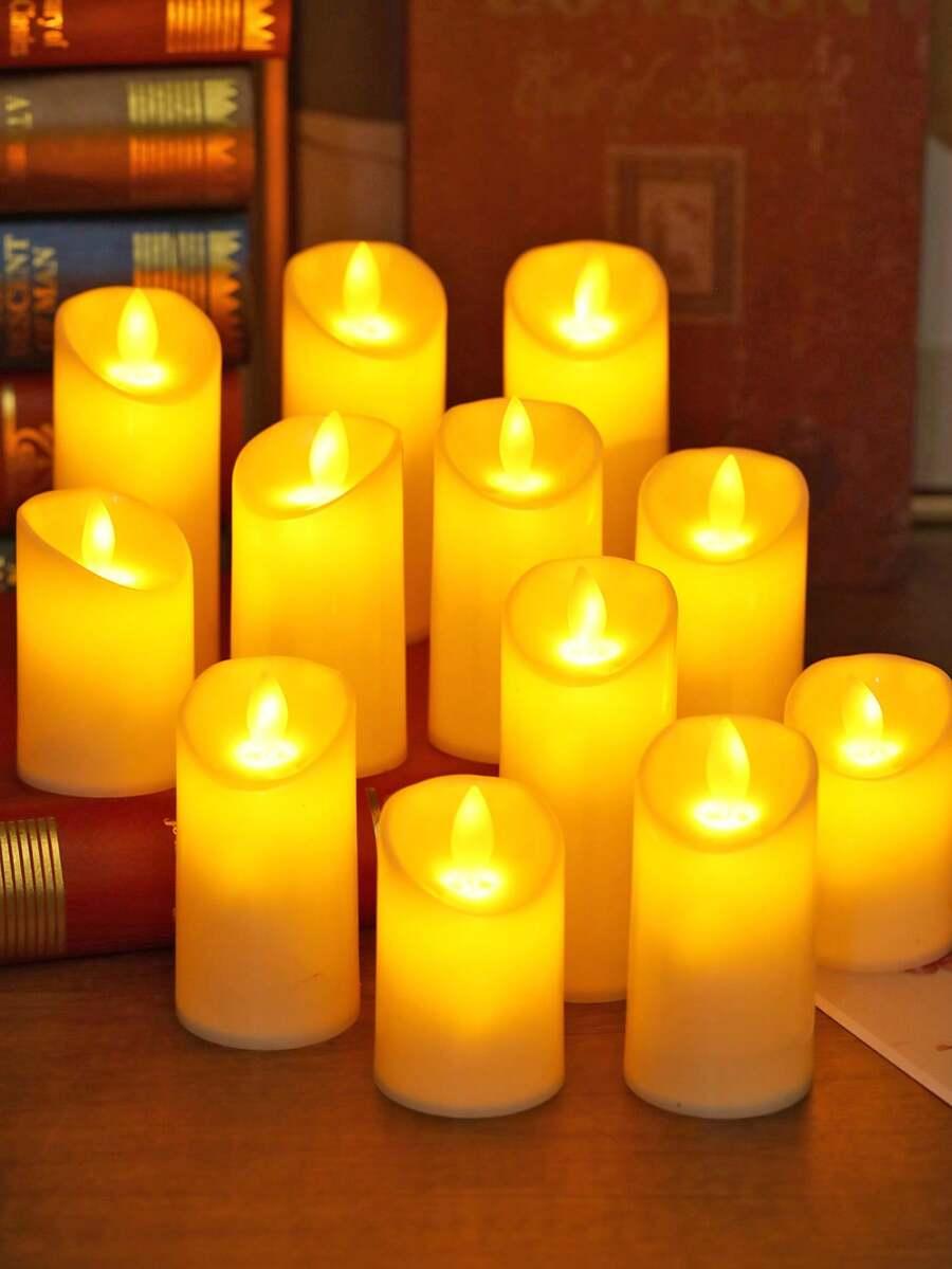 żółta świeca led