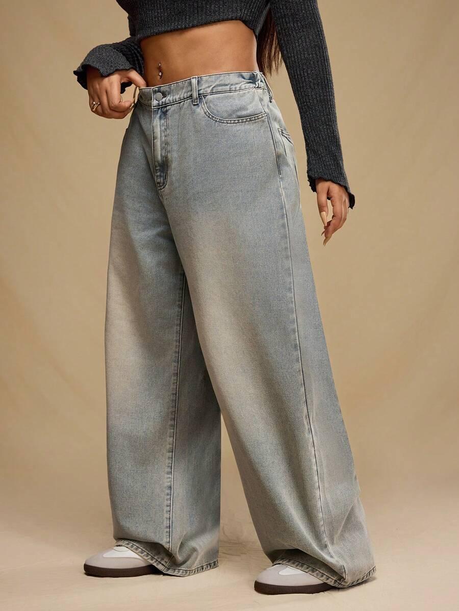 PROSTE SPODNIE JEANS
