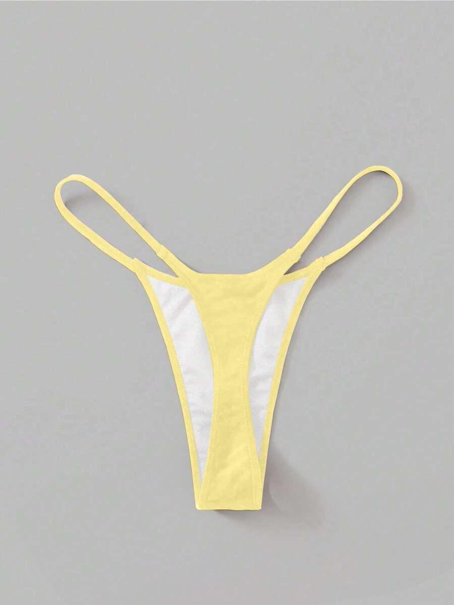 żółty dół od bikini