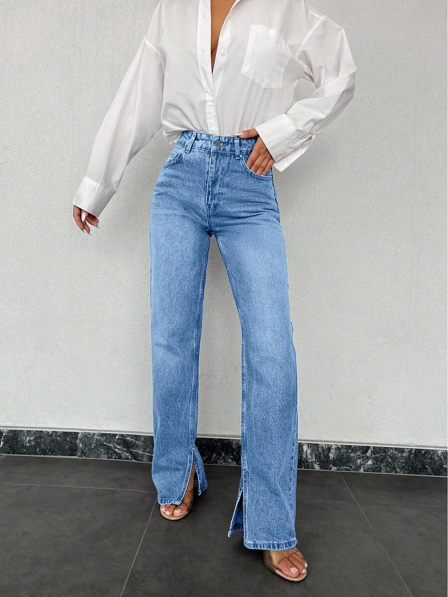 NIEBIESKIE SPODNIE JEANS