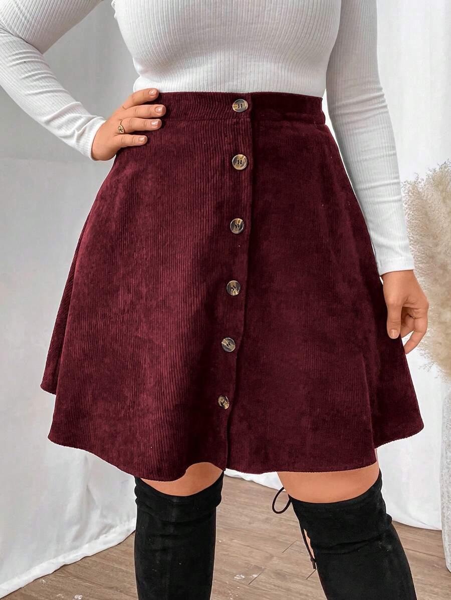 BURGUNDOWA MINI SPÓDNICA