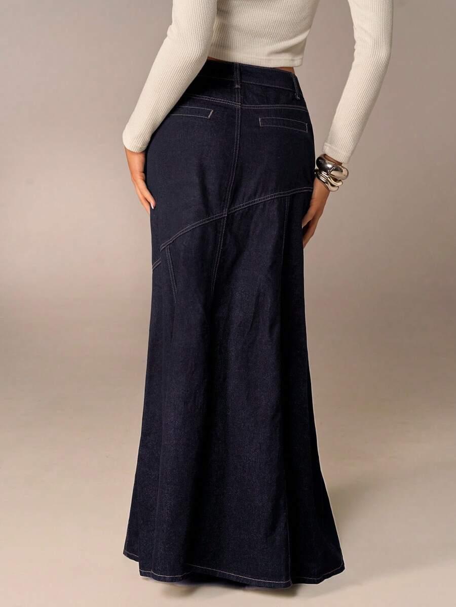 maxi spódnica jeans
