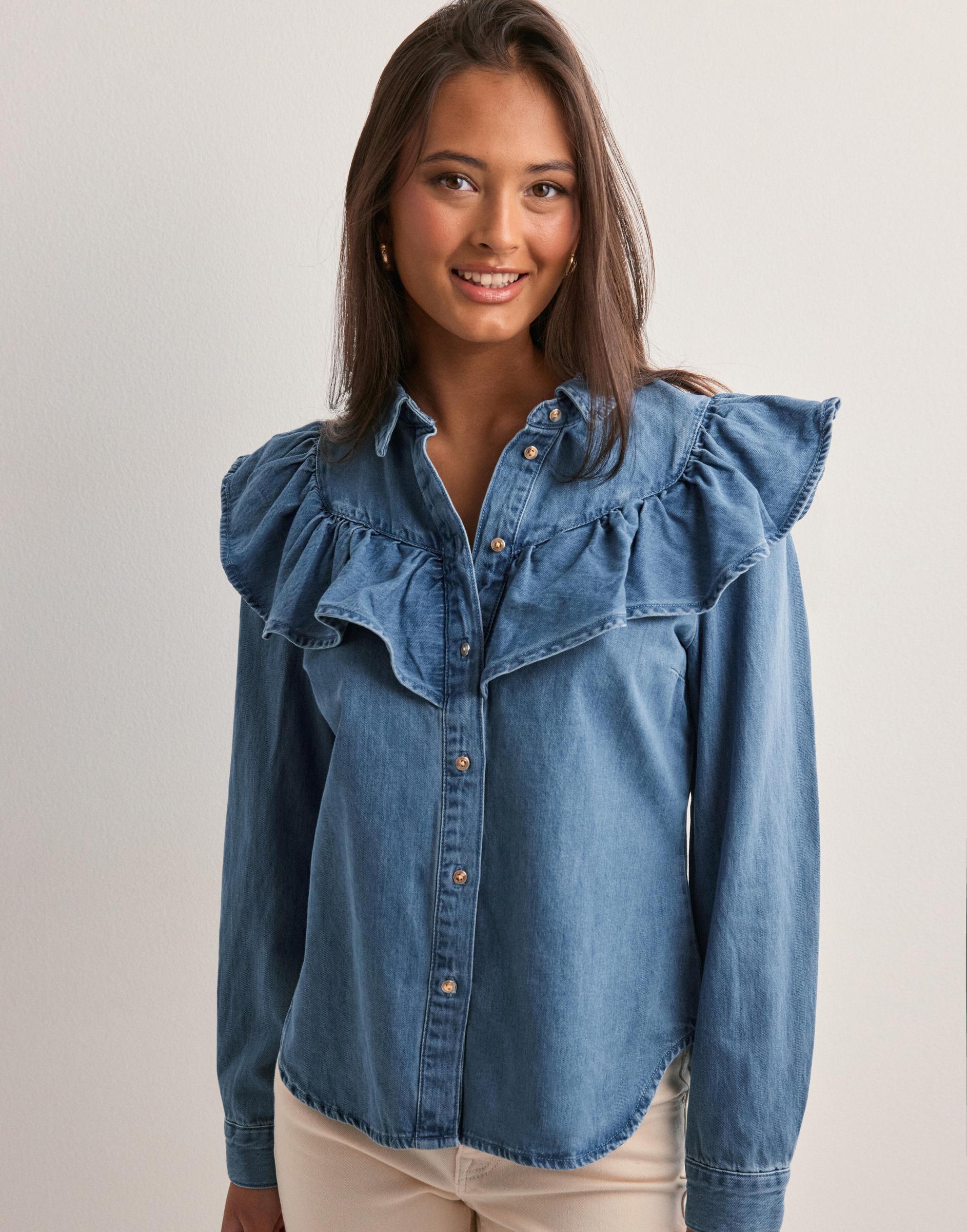 KOSZULA JEANS FALBANY GUZIKI