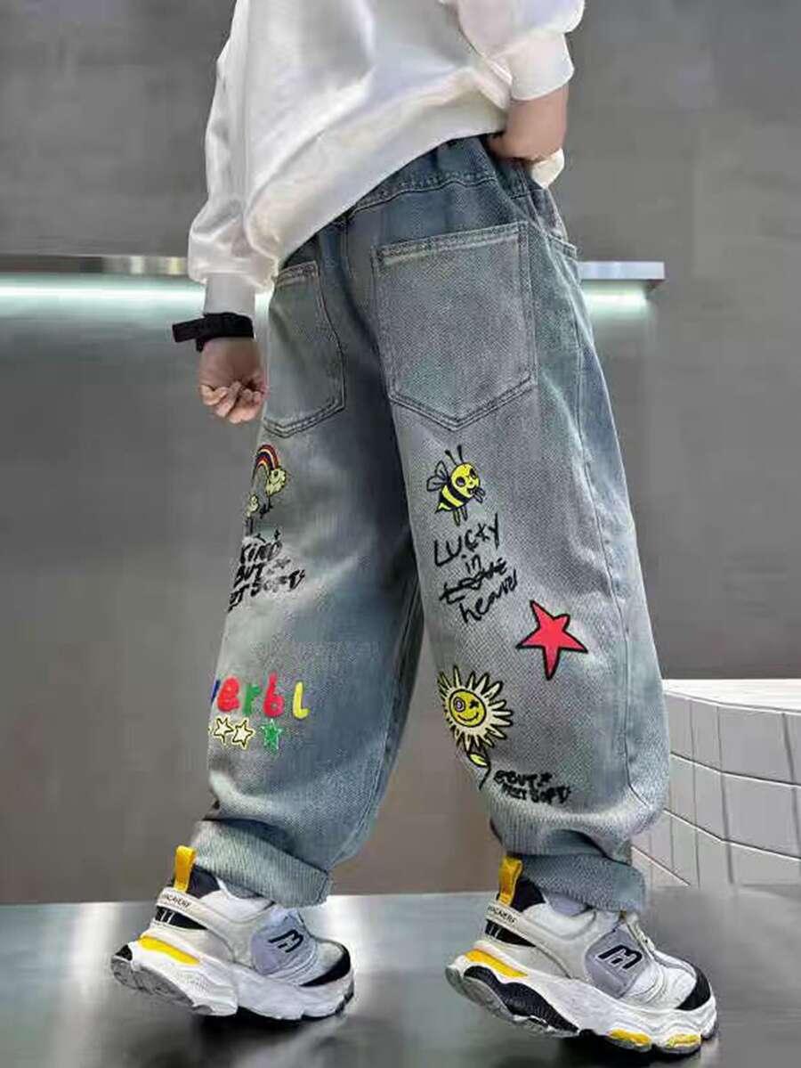 niebieskie spodnie jeans 