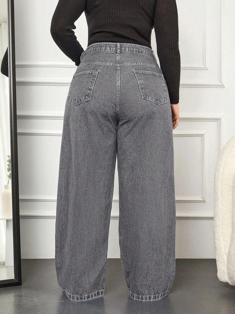 SZARE SPODNIE JEANS 