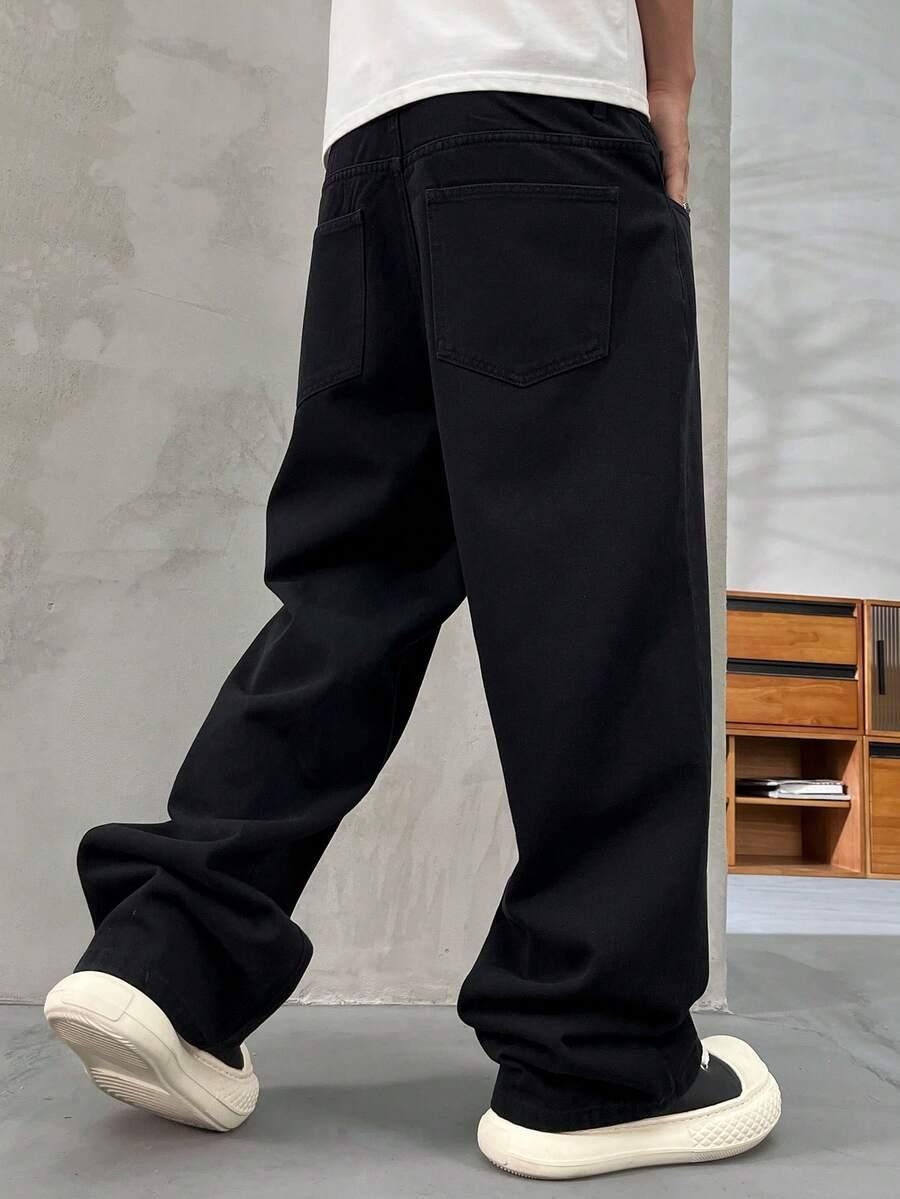 CZARNE SPODNIE JEANS