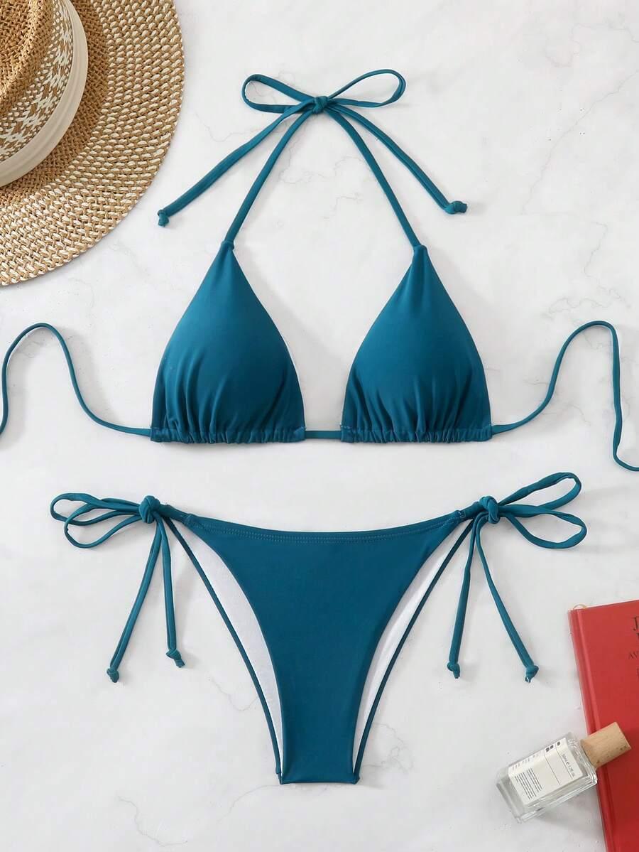 wiązany komplet bikini 