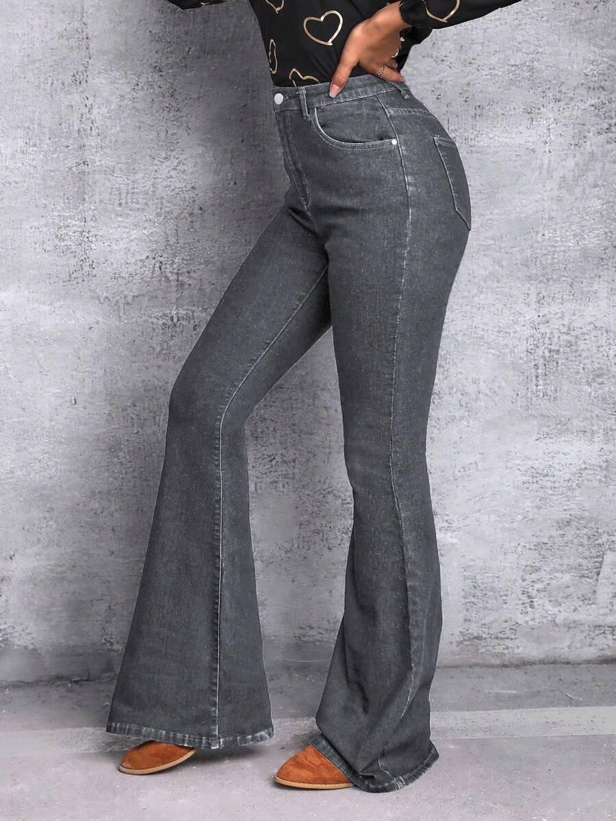 SZARE SPODNIE JEANS 