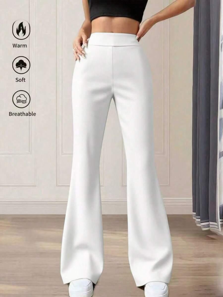 BIAŁE LEGGINSY DZWONY