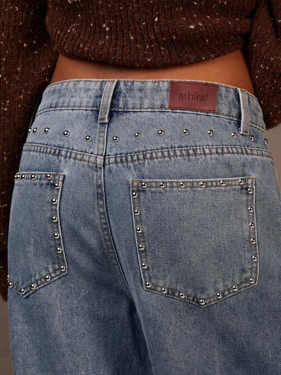 NIEBIESKIE SPODNIE JEANS