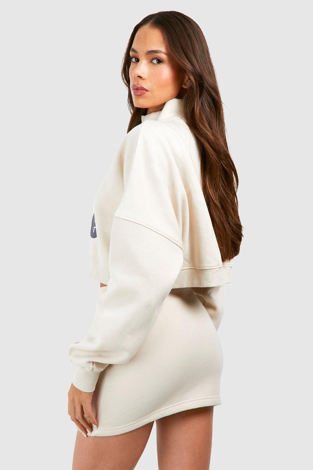BLUZA Z ZAMKIEM I NADRUKIEM 